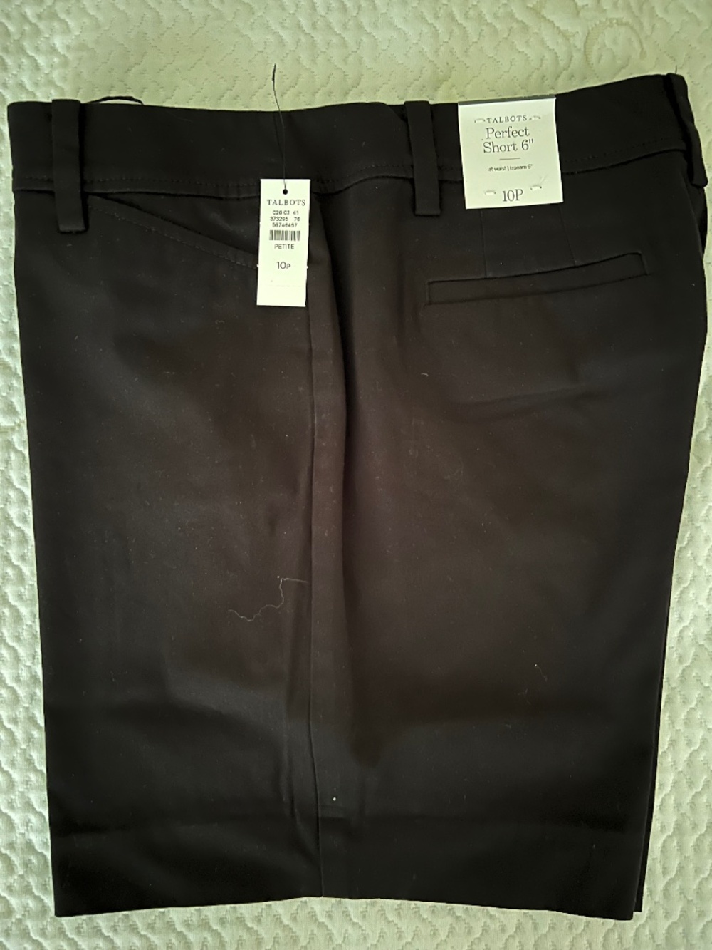 NWT TALBOTS Perfect Shorts, 6", Black, Sz 10P